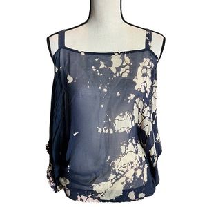Anthropologie Ogle Blue Tie Dye Blouse